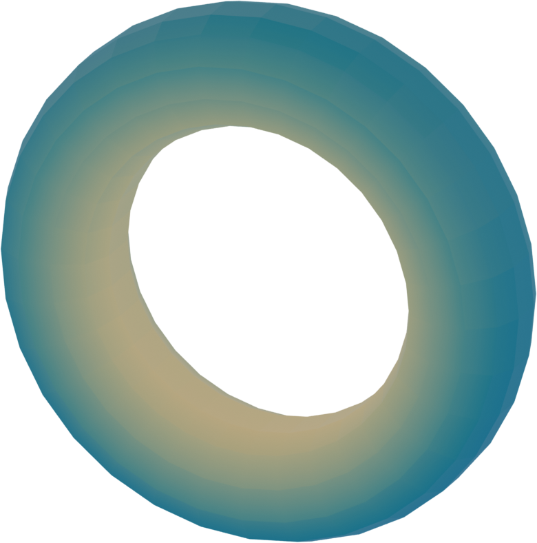 Donut shape render for palette extraction