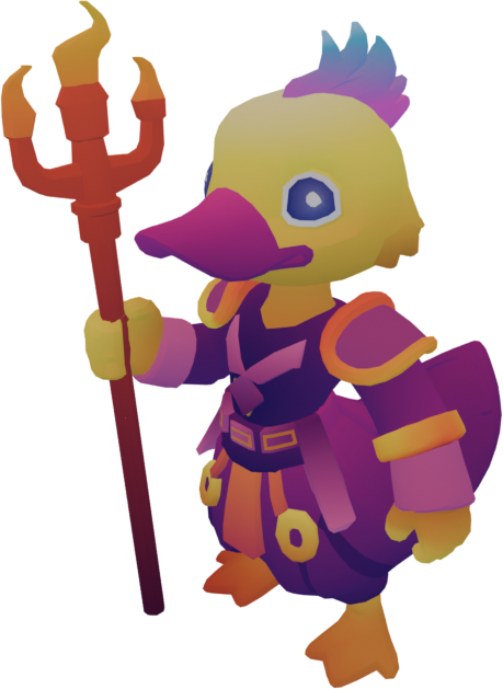 Duck knight stylized render used for palette extraction