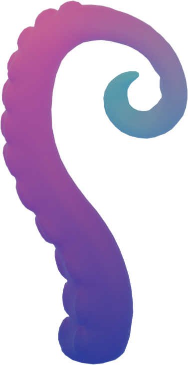 Octopus stylized render for palette extraction