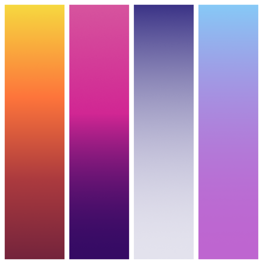 Warm palette texture example converted into clean rows